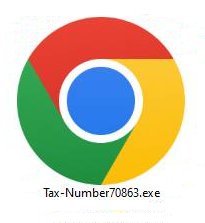 Tax-Number70863.exe masquerading with a fake Google Chrome icon